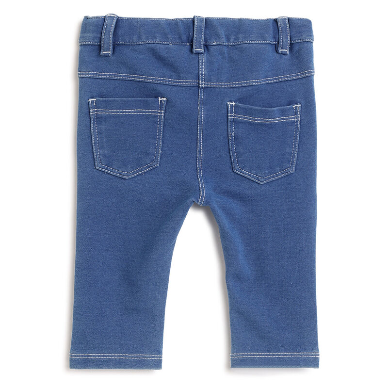 Girls Medium Blue Solid Jeans image number 1